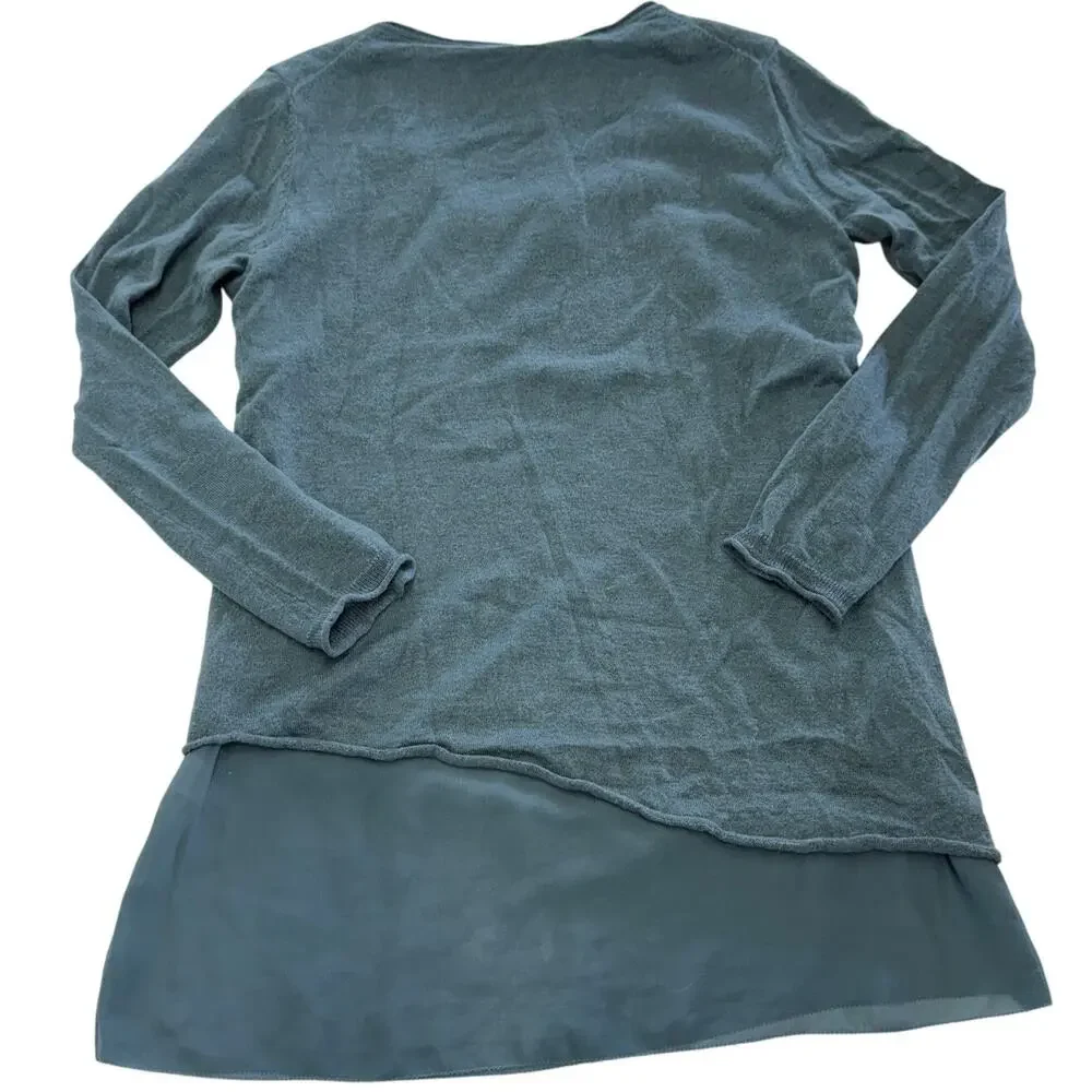 Soft Surroundings Top Womens X‎ Small Blue Songstress Chiffon Layered Blouse - Picture 2 of 7